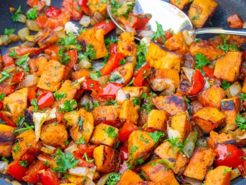 Vegetarian Sweet Potato Hash - Two Kooks In The Kitchen