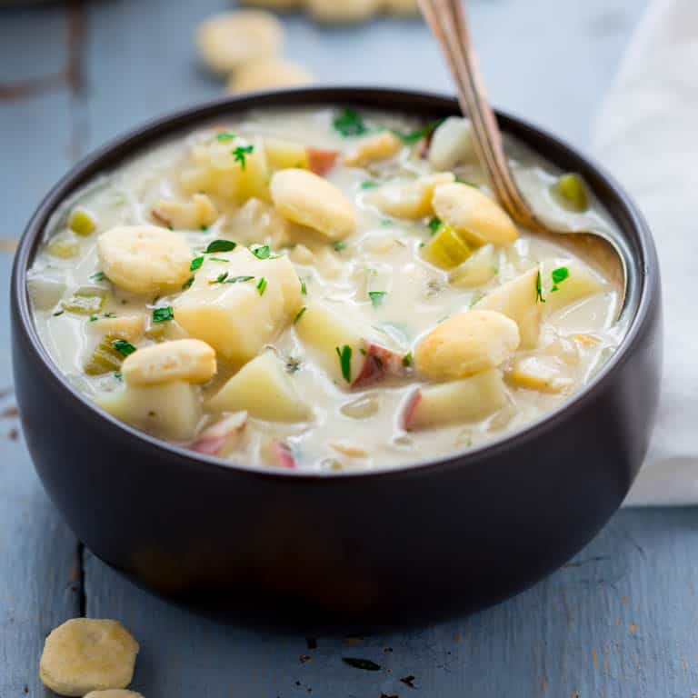 Light & Creamy New England Seafood Chowder